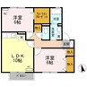 ハピネス山田　Ｂ 2LDKの間取り