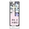 エスボワール三成 1Rの間取り