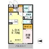 セジュールオッツ南蔵王 1LDKの間取り