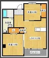 山陽セントラルハイツ 2LDKの間取り