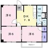 ニューシティつのごうＣ 3DKの間取り