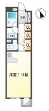 ヒューマンズ沖野上 1Rの間取り