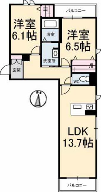 間取図 シャラーレ西深津