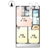 プランドール 2DKの間取り