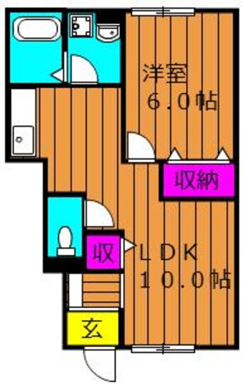 間取図 Ｗｅｌｃｏｍｅ　Ｂ