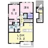 レジデンスせど川Ａ 2LDKの間取り