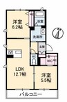 グランベレオ蔵王 2LDKの間取り