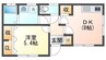 木之庄町5丁目平屋 1DKの間取り