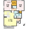 グレースコート　Ｋ棟 2LDKの間取り
