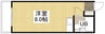 リアライズ福山 1Rの間取り