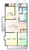 グランドール沖野上 3LDKの間取り