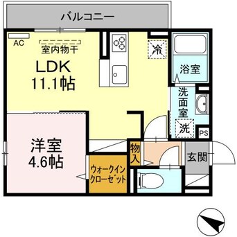 間取図 Ｄ-ｒｏｏｍ内山Ⅱ