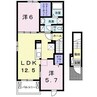 オリオン草深Ａ 2LDKの間取り