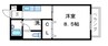パルファン 1Kの間取り