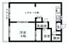 ローズハイツ 1LDKの間取り