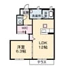 グランドメゾン仲 壱番館 1LDKの間取り
