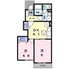 ブリュッケＢ 2DKの間取り