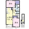 ジェルメ南松永 2LDKの間取り