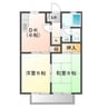 グレース山手Ｄ 2DKの間取り