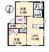 シャーメゾン平原A棟 2LDKの間取り