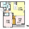 メラヴィリア西町 2LDKの間取り