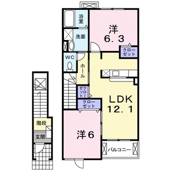 間取図 カーサ・ラッフィナートＥ