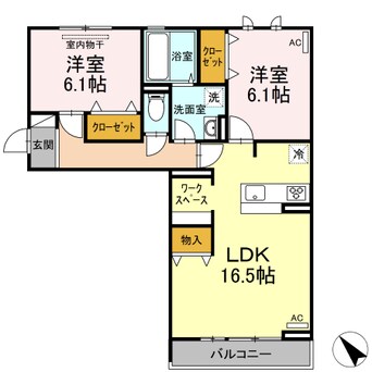 間取図 ローズ多治米