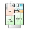 シティドミール 2DKの間取り