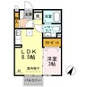 ピースフリー 1LDKの間取り