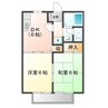 グレース山手　Ｃ 2DKの間取り