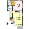 ローズコートミツギ 1LDKの間取り