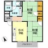 アルカサール Ⅰ 2DKの間取り