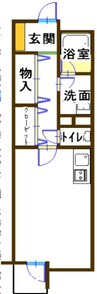 ヒューマンズ沖野上 1Rの間取り