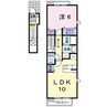 ヴィラ．ボートルージュＢ 1LDKの間取り