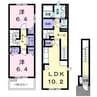 ラ・ローザ 2LDKの間取り