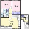 サンヒルズ　Ｃ 2LDKの間取り