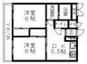 田中マンション 2DKの間取り