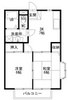 プロヴァンスA 2DKの間取り