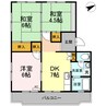 川口東マンション 3DKの間取り