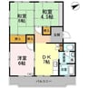 川口東マンション 3DKの間取り