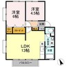 高田コーポ 2LDKの間取り