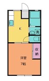 サンハイツ川口Ａ・Ｂ 1Kの間取り