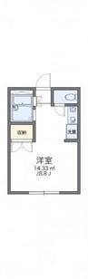 レオパレス秋桜 1Kの間取り