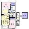 クラール・エフⅢ 2LDKの間取り