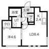 グランディール円山　ウエスト 1LDKの間取り