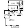 アルファスクエア円山2条 3LDKの間取り