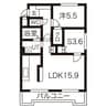 ダイアパレス円山 2LDKの間取り