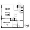 仮)プレスタ北2東9MS 1LDKの間取り