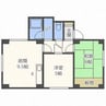 シャトー山鼻 2LDKの間取り