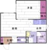 インフィニティ南円山 1LDKの間取り